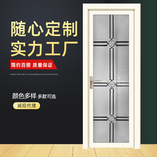 Supplying narrow-frame aluminum alloy swing doors in stock, kitchen glass, bathroom doors, bedroom, toilet doors, and bathroom doors factory pic 4
