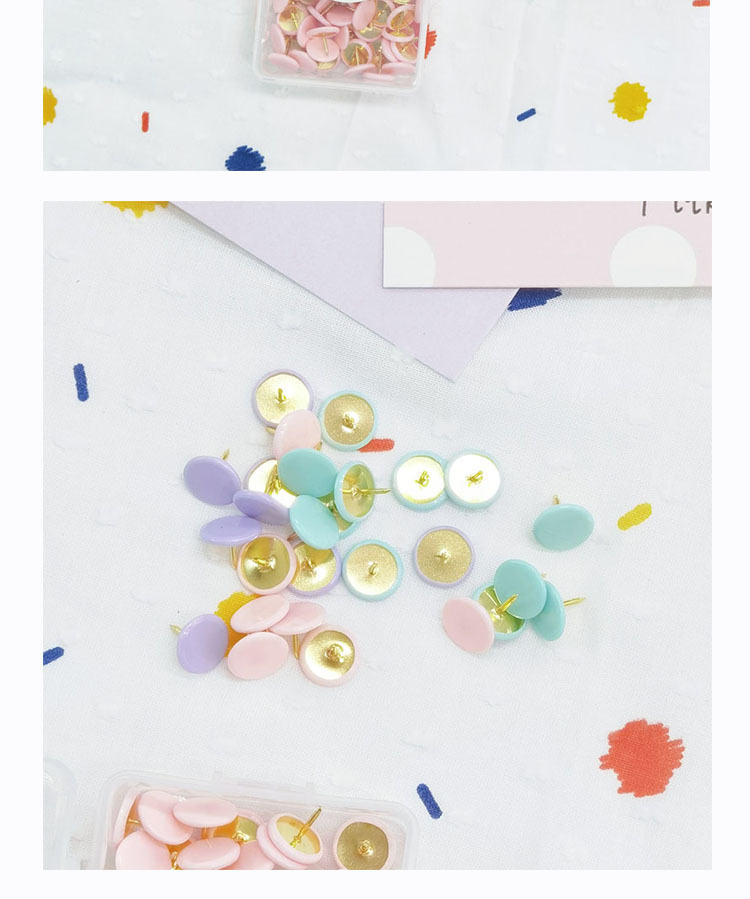 Lidemei Cultural and Creative Fresh Macaron Office Supplies Small Box, Long Tail clip, stapler, Paperclip binding set pic 31