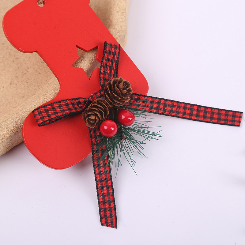 Christmas wooden pendants, festival supplies, wooden creative Christmas trees, snowman pendants, deer Christmas tree scene arrangements pic 8