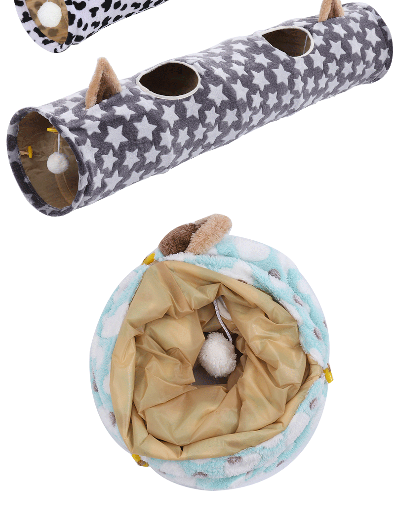 Productos para mascotas amazon nuevo gato orejas recto tubo plegable gato túnel desde hi sonido de papel gato túnel juguetes pic 15