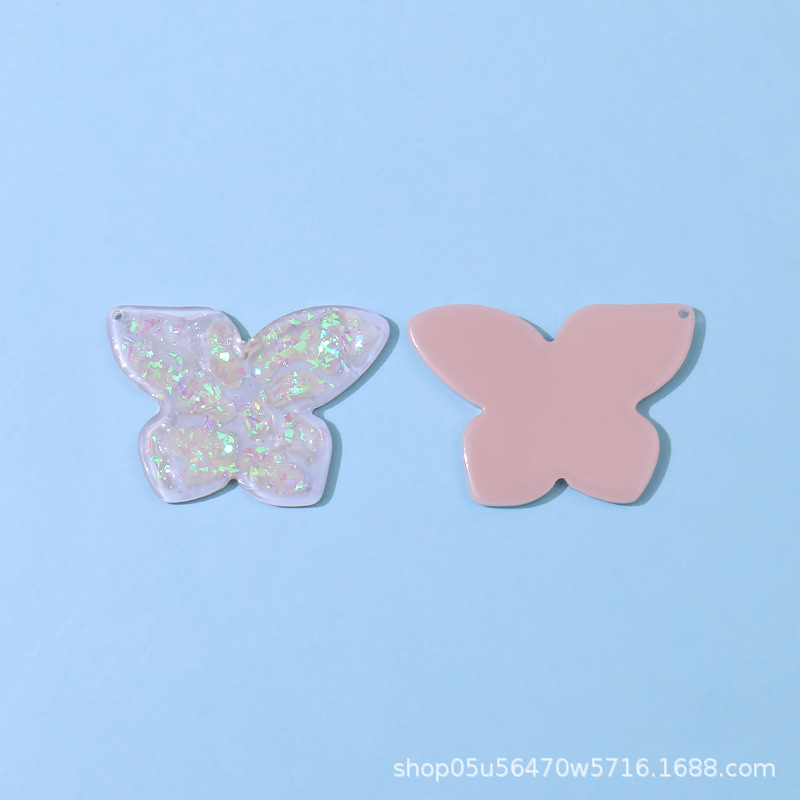 DIY acrylic epoxy resin colorful butterfly piece earrings, pendants, handcrafted materials, bulk goods and accessories wholesale pic 2