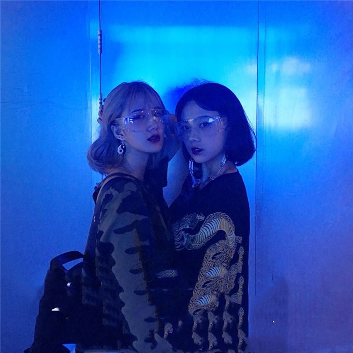 炫酷防飞溅防尘眼镜透明大框潮个性眼镜男女凹造型护目镜太阳镜详情4