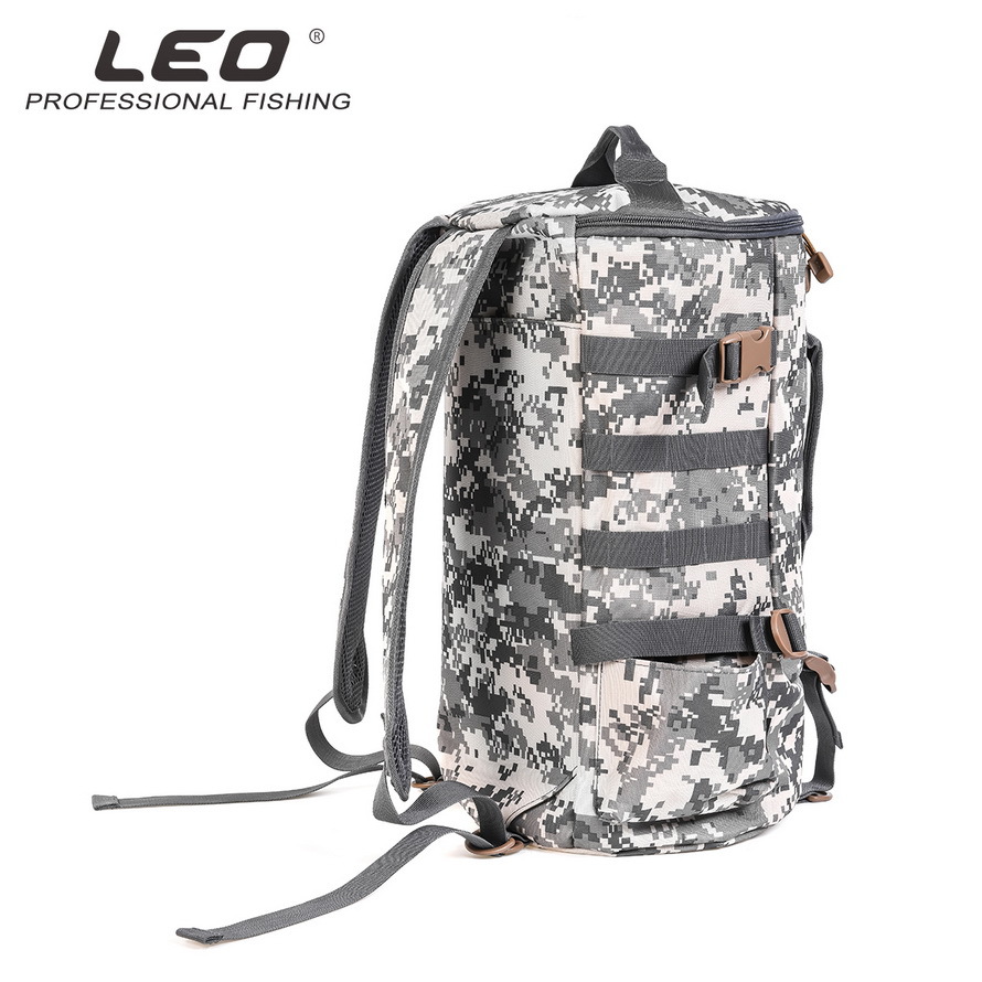 28085 LEO [Cylindrical Fishing Gear Backpack] Cylindrical Fishing rod Bag, Lull Outdoor Crossbody bag Export wholesale pic 17