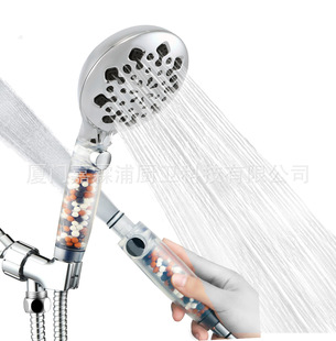 亚马逊跨境除氯增压净水喷枪10功能花洒背部喷水调节淋浴手持花洒详情13