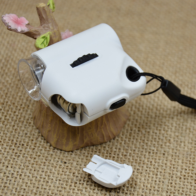 Jinghui Factory Direct sales mini Creative high-power portable microscope LED light 7004C magnifying glass pic 6