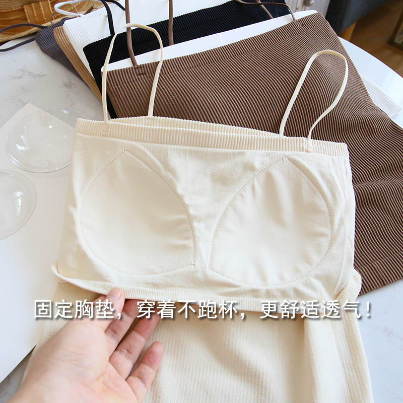 小吊带背心女外穿夏季针织内搭打底衫美背白色辣妹上衣薄款ins秋详情13