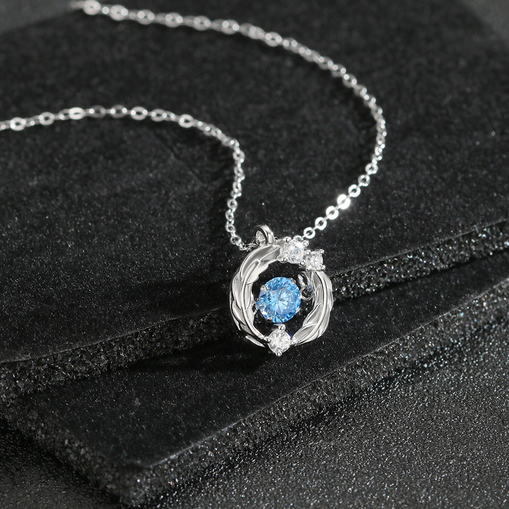 s925 sterling silver Feather You Meet the Dynamic Heart Necklace for women, a niche design sense, high-end fashion collarbone chain accessory pic 2