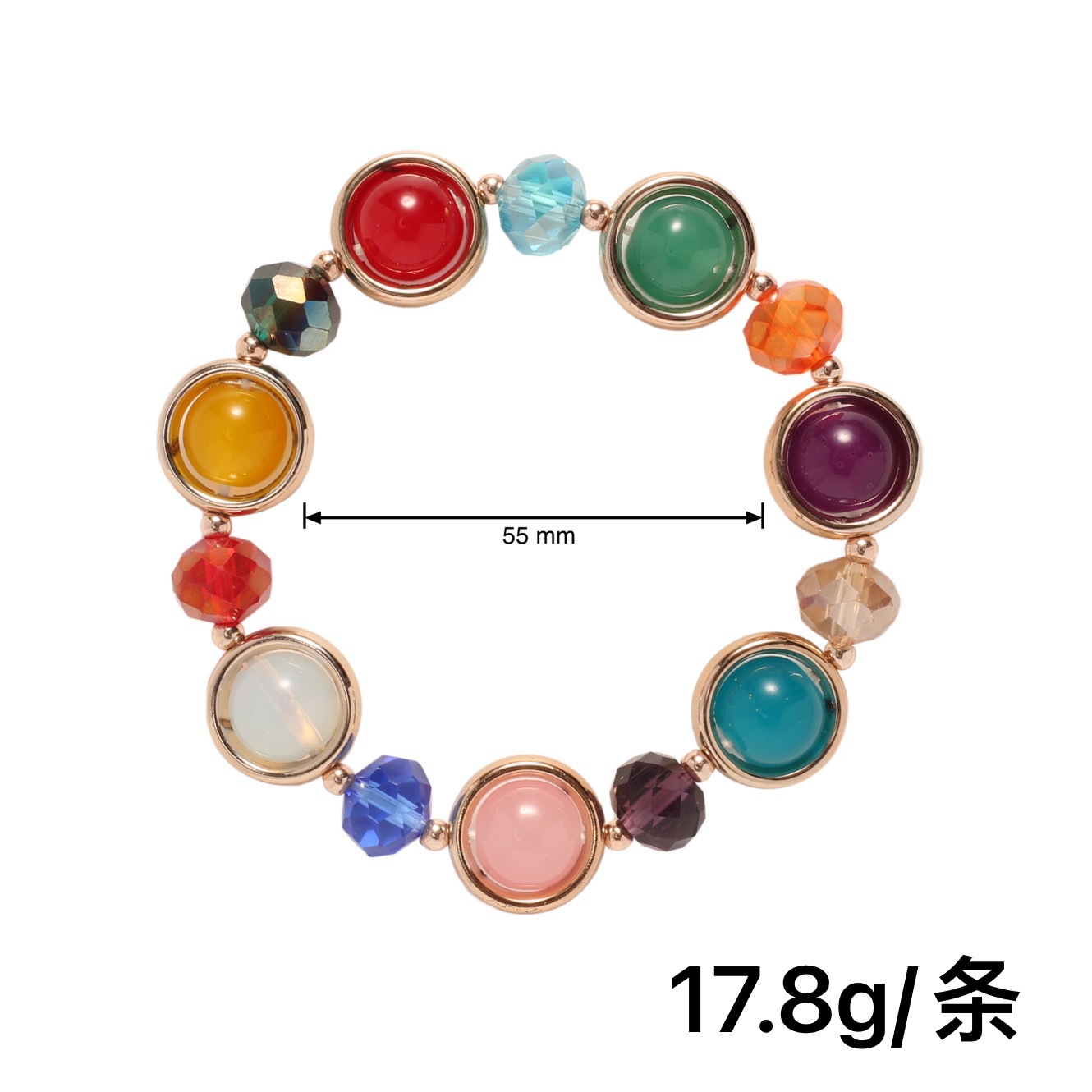 Wholesale of new fashionable Bohemian crystal bead chains, handcrafted alloy pendants and bracelets that are selling well across borders in Europe and America pic 2
