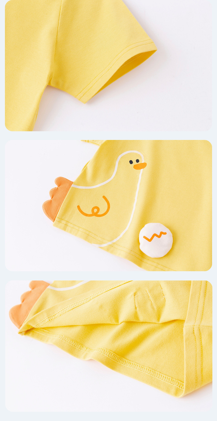 嘟嘟家儿童套装夏季宝宝短袖t恤夏装男童长裤女童体恤童装卡通潮详情23