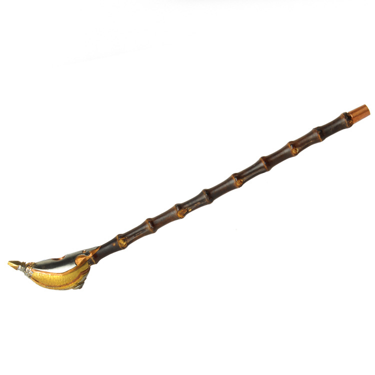 木香朝烟斗老式竹子长烟杆旱烟斗烟袋锅传统工艺黑色竹节烟烟枪详情23
