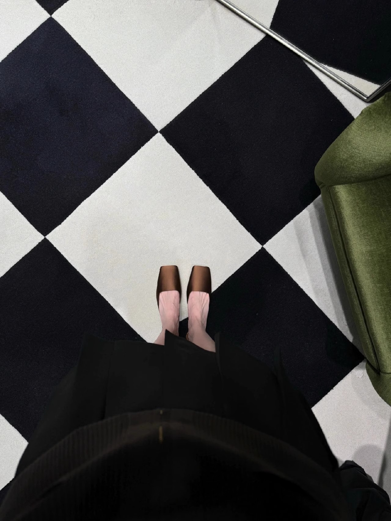 羊皮版~法式方头三角跟穆勒凉拖鞋女夏季真皮包头半拖鞋粗跟半托详情29