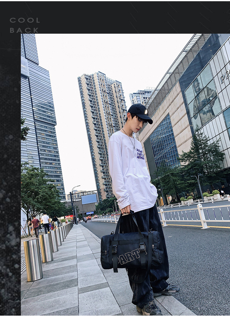 手提短途旅行包女潮牌时尚休闲斜挎包干湿分离运动大容量健身包男详情6