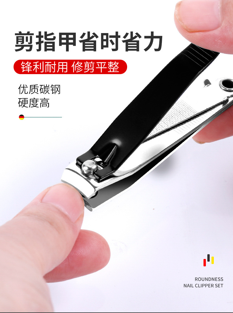 Advertising gift: Single black printed manicure box, nail clippers, large nail clippers, wholesale with file nail clippers pic 10