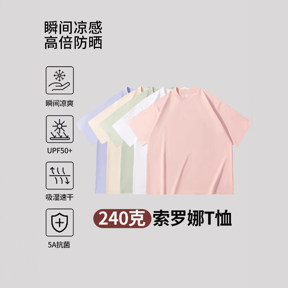 新款印花纯棉短袖t恤休闲高级感重磅短袖耐穿通勤百搭纯棉t恤批发详情11