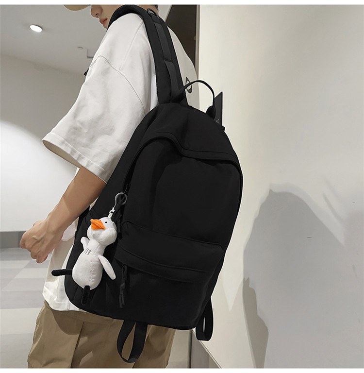 跨境2024新款男简约高中大学生双肩包女休闲大容量初中生旅行背包详情22