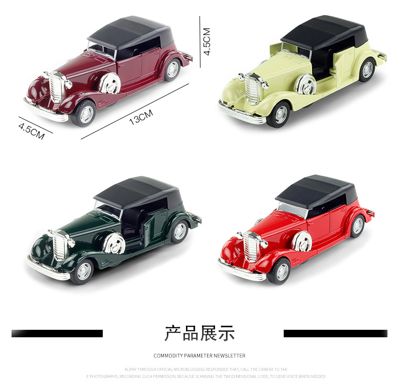 Crossover 1:32 vintage cadillac alloy car model vintage car model boy juguetes al por mayor pic 3