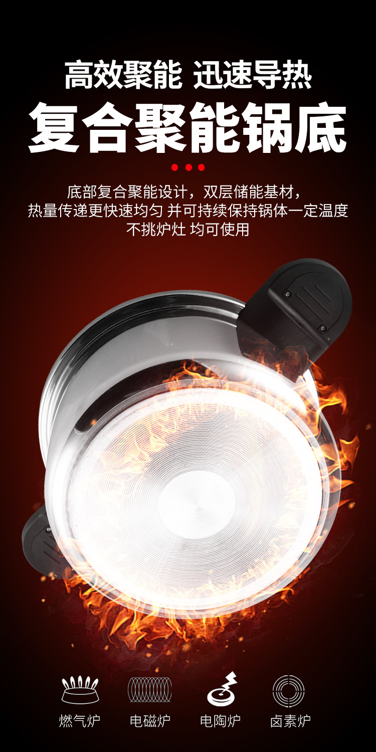 网红不锈钢微压力锅厨房微压锅6L大容量快炖汤锅高压锅厂家礼品详情9