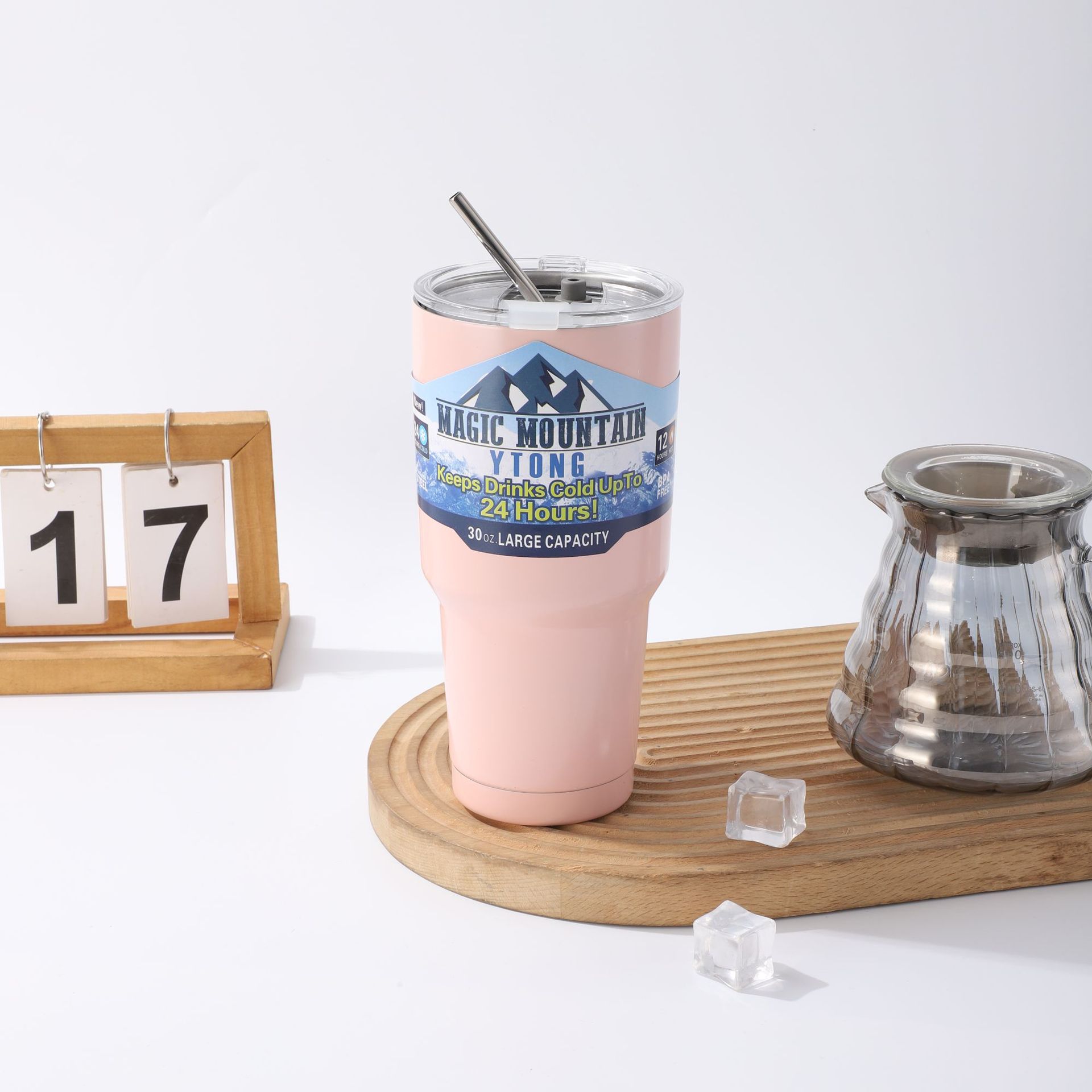 外贸304不锈钢保温杯30oz汽车杯车载便携大容量冰霸杯吸管杯批发详情6