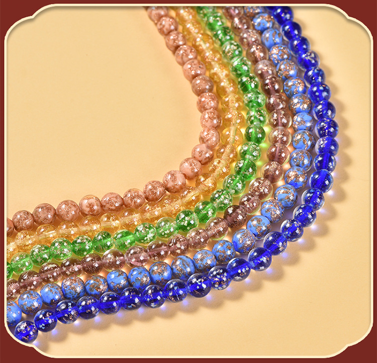 金沙夜光琉璃珠 DIY手链配饰 散珠圆珠荧光串珠 手工制作材料夜光饰品 毛巾赠送详情15