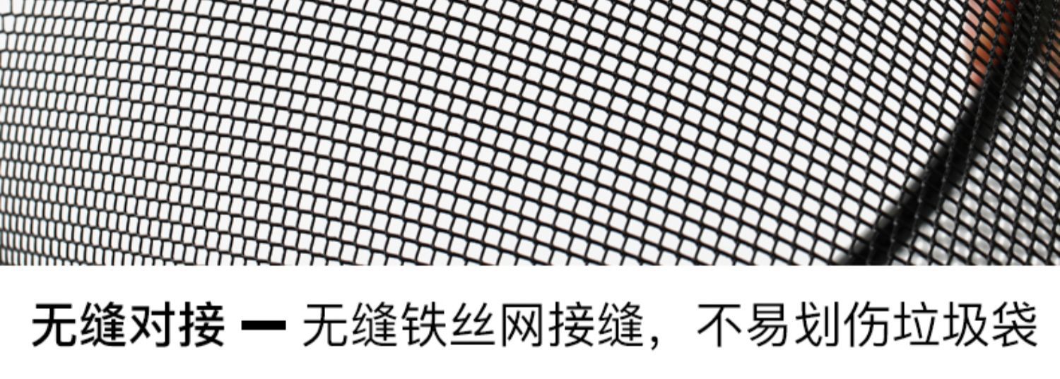 Iron mesh trash cans, high appearance level, large household garbage baskets, office metal kitchen storage buckets, large capacity wholesale pic 16