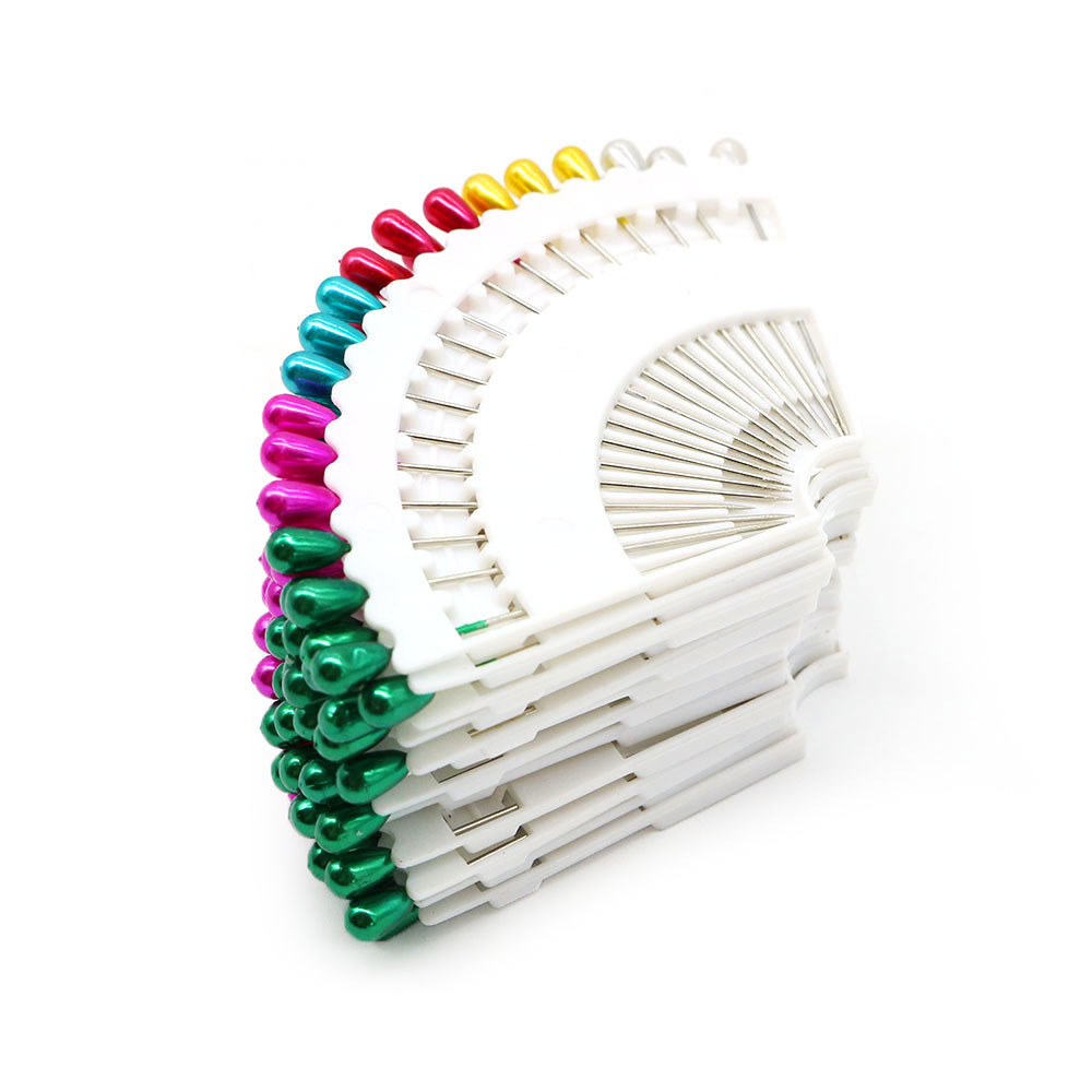 厂家批发多图案18枚扇形镀镍珠光针盘扇形针盘定位裁剪针详情3