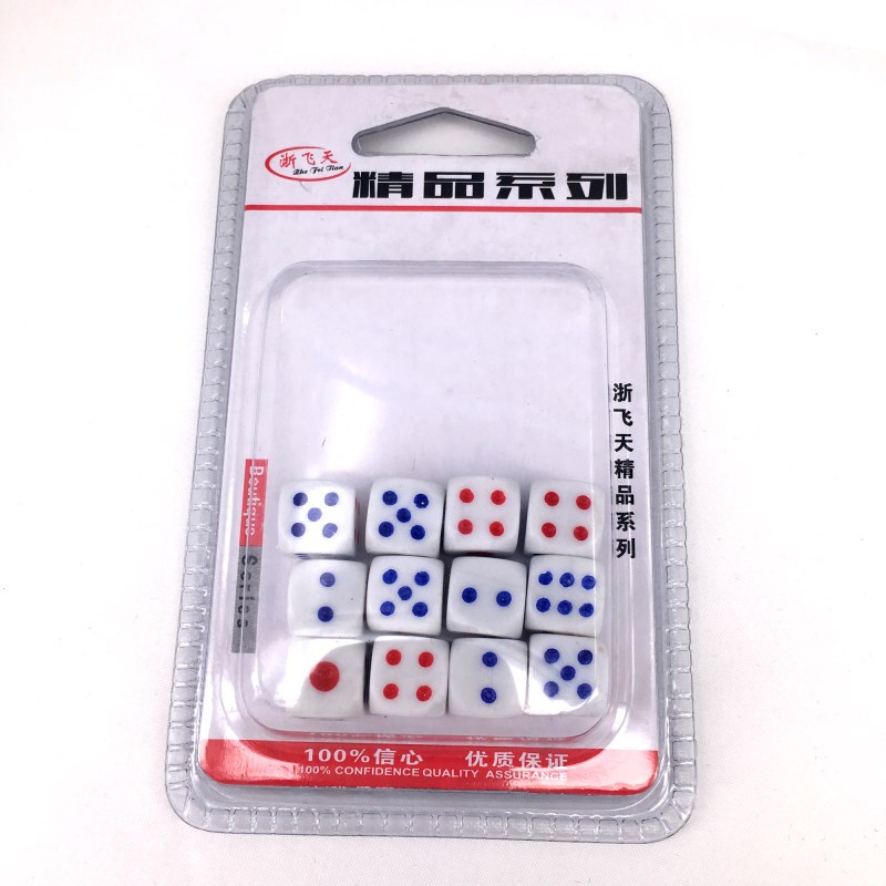 Factory direct sales card packs of 12 or 9 pieces, high-quality rounded corner colored dice, number dice, mahjong entertainment products pic 6