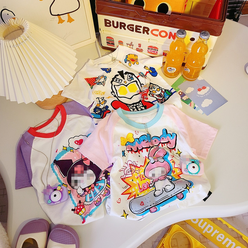 【 Free shipping for one Piece 】 Summer new U-family pure cotton cute cartoon printed short-sleeved T-shirt for boys and girls pic 10