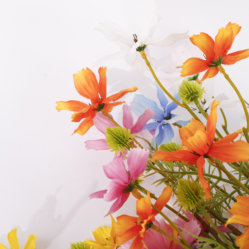 厂家直销仿真小雏菊5头洋甘菊荷兰菊仿真花假花拍摄道具装饰摆件详情3