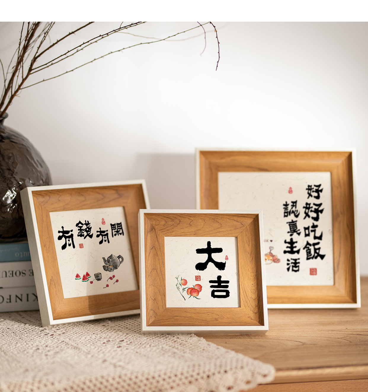 American minimalist photo frames, square creative picture frames, retro display stands, 6-inch, 7-inch, 10-inch wall-mounted decorative picture frames wholesale pic 18