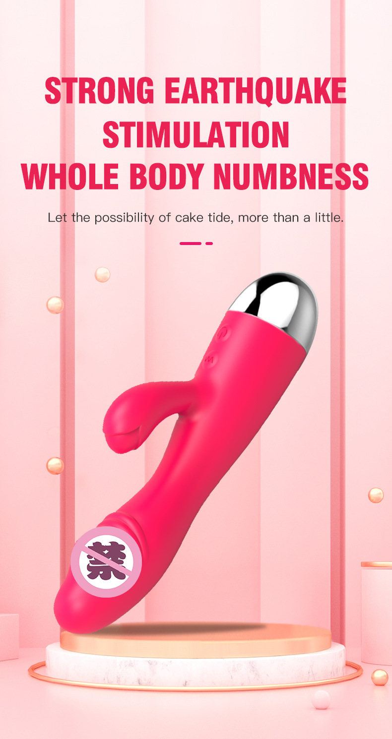 成人情趣用品硅胶充电双头震动棒女用自慰按摩器外贸详情8