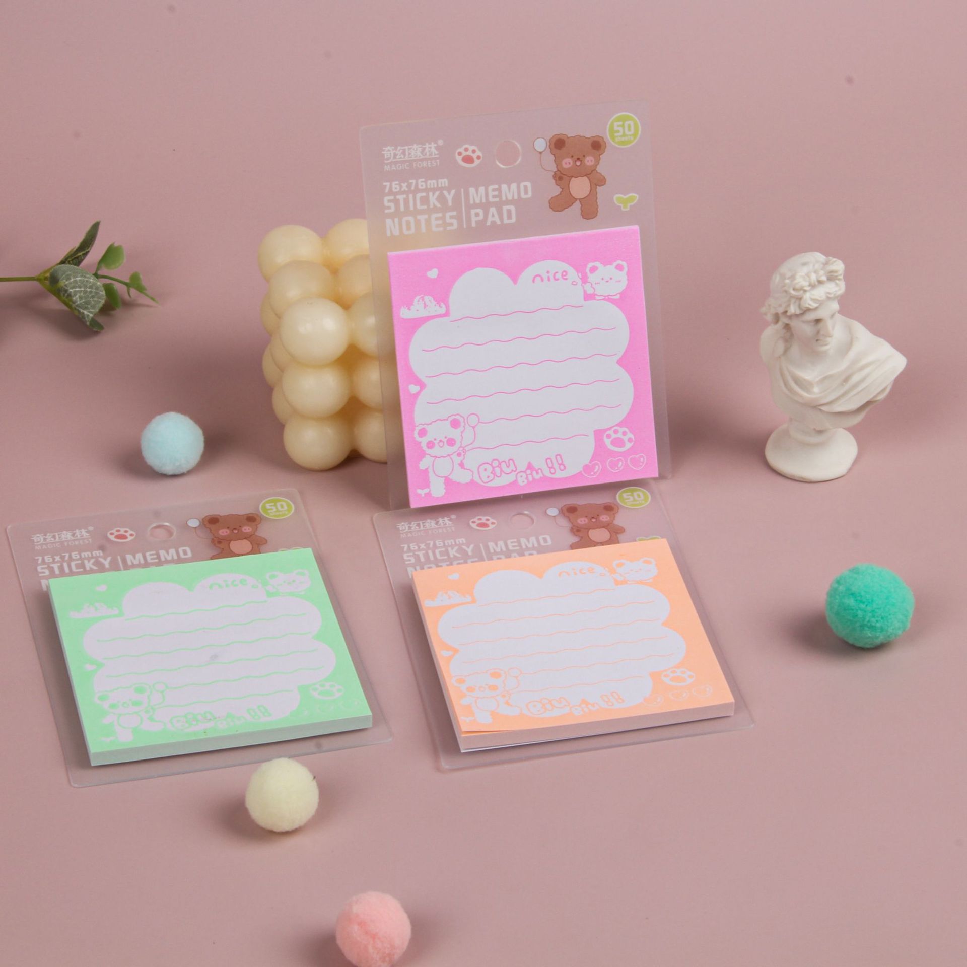 Colorful creative fluorescent sticky notes, advertising sticky notes, cartoon and cute N-time sticky notes, wholesale pic 6