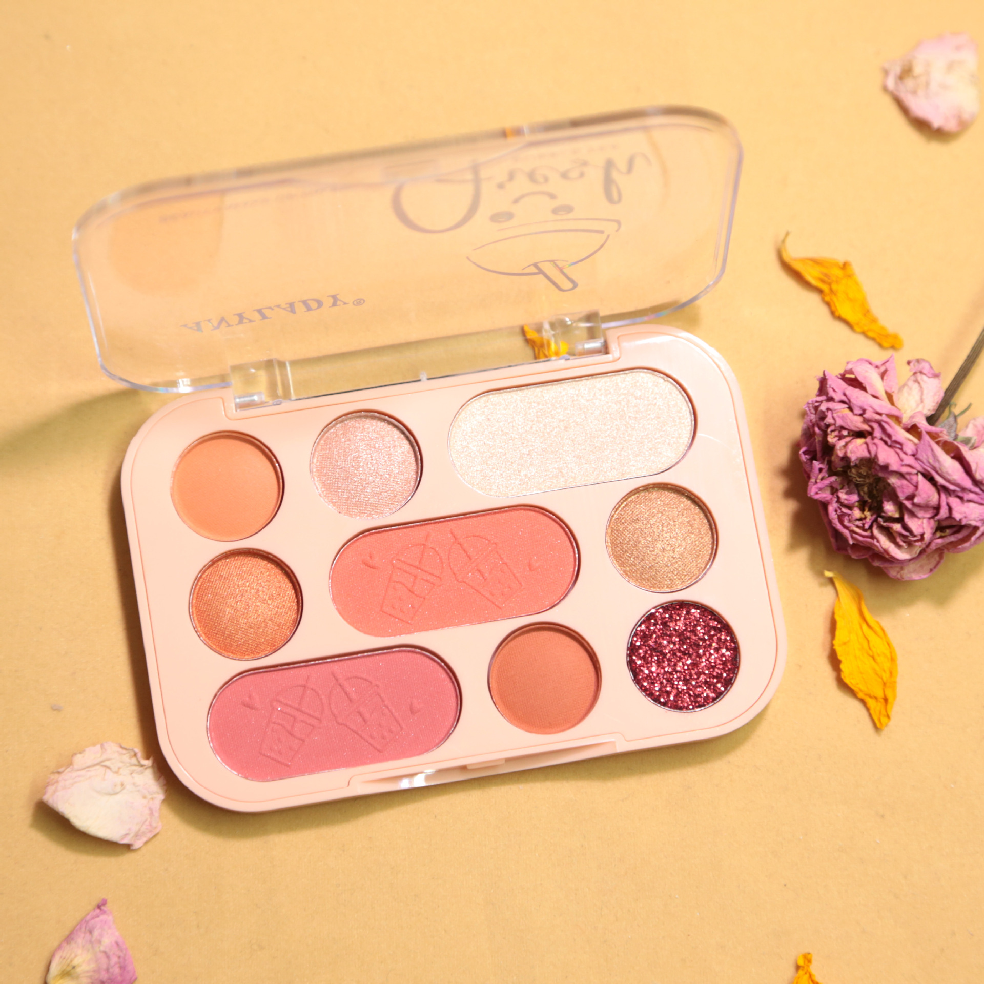 ANYLADY工厂批发化妆品腮红哑光眼影一体便携套装脸部化妆品详情7