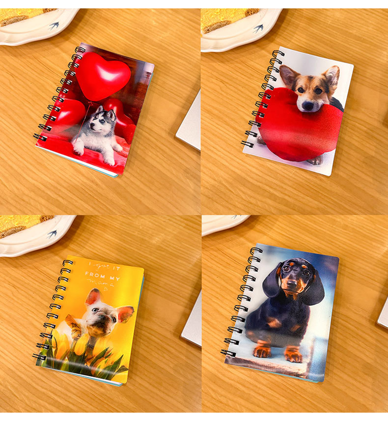 跨境3D变幻线圈本可爱卡通立体光栅本学生口袋便携本办公记事本详情5