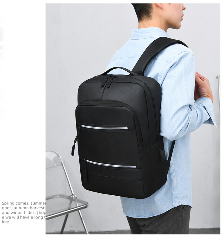 男女可做LOGO电脑双肩包初高中学生书包户外通勤旅行商务背包详情20
