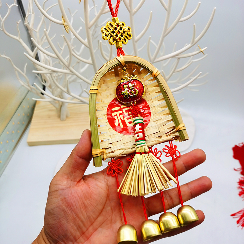 Copper coins, small brooms, dustpans, hanging ornaments, door decorations for moving into a new home, indoor hanging ornaments, TV wall decorations for the Qingming and Dragon Boat festivals pic 41