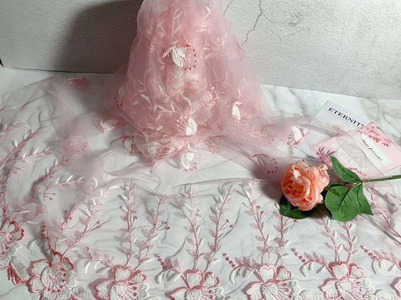 Factory direct sales of home textile accessories, embroidery, small butterfly fabric, skirts, wedding dresses, lace accessories, customization pic 6