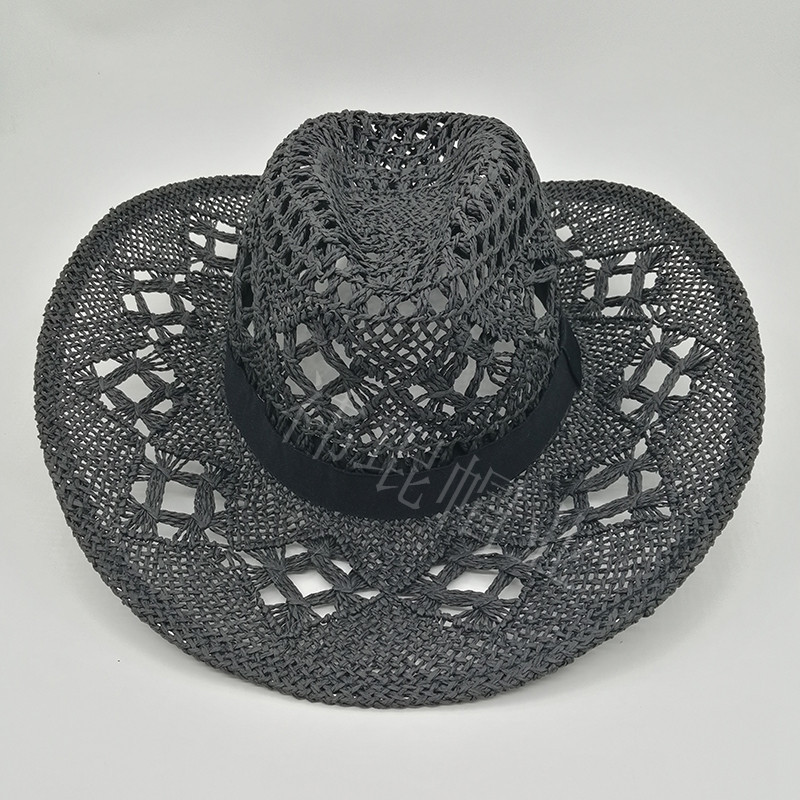 2023 New style denim hat for women, hollowed-out and foldable papyrus, Western denim hat, European and American cross-border trade straw hat pic 44