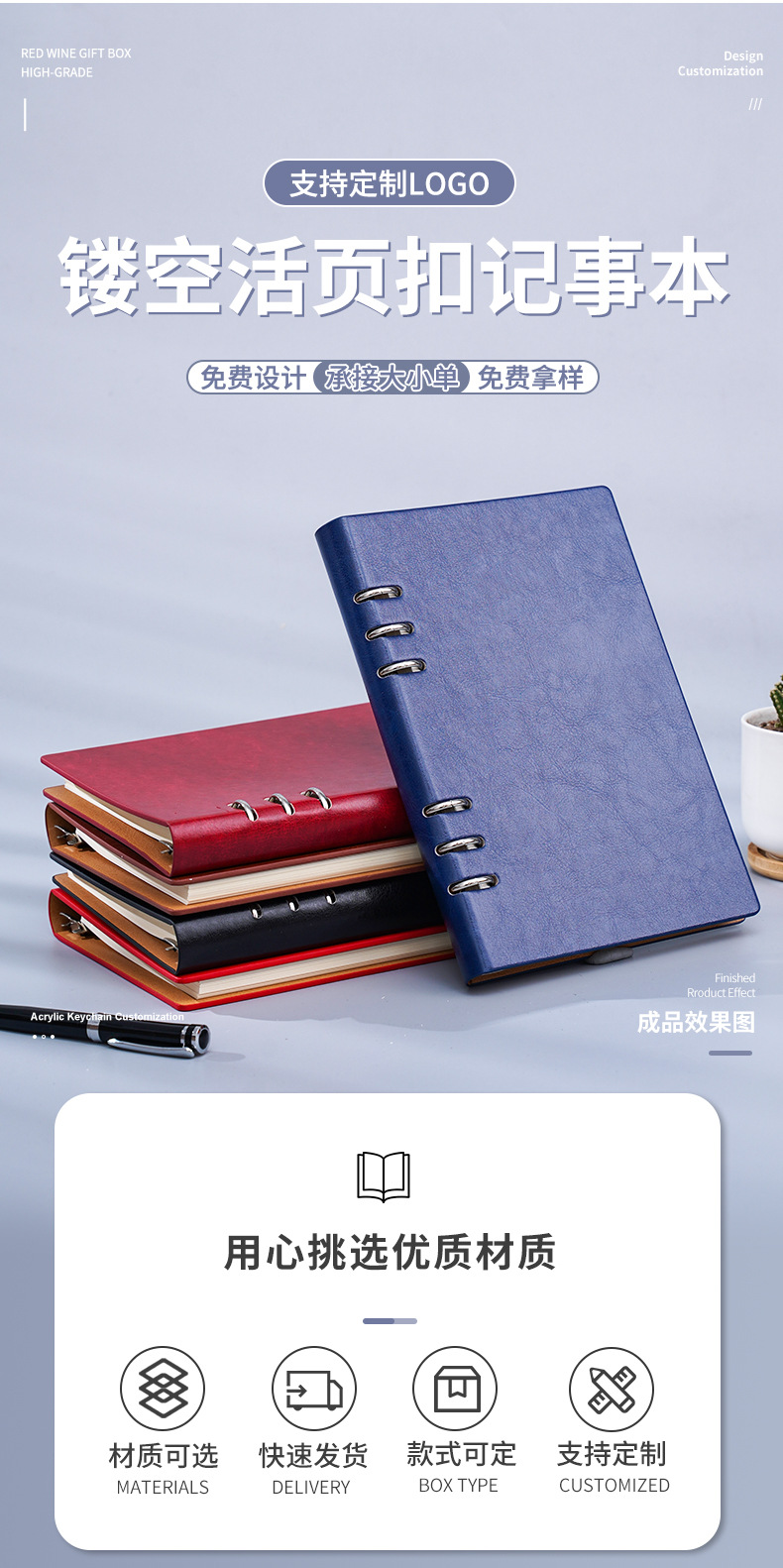 A six-hole loose-leaf notebook, a loose-leaf replacement record group notebook for the three meetings and one lesson pic 2