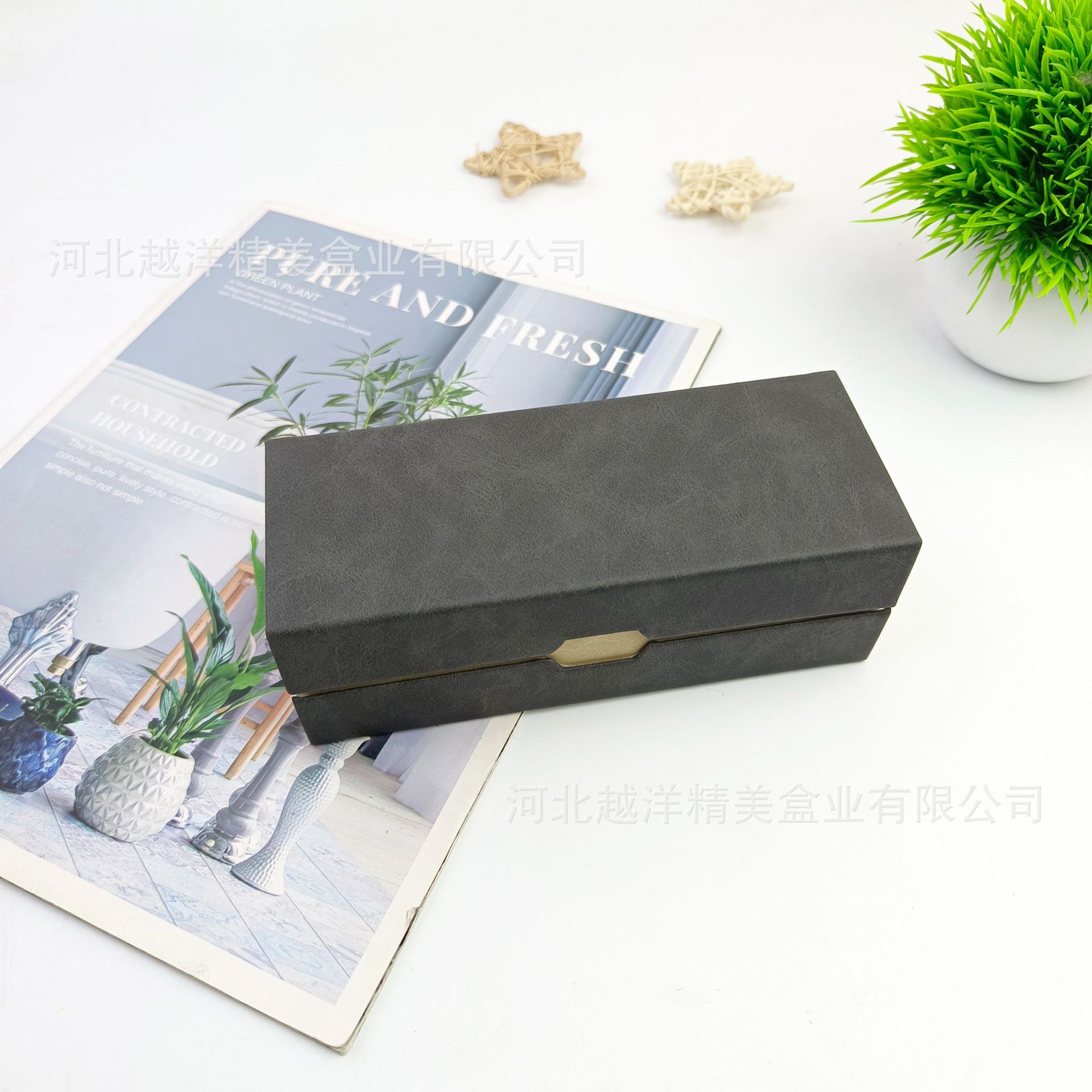 双层眼镜盒两幅装厂家批发大容量近视眼镜盒简约高级防压太阳镜盒详情11