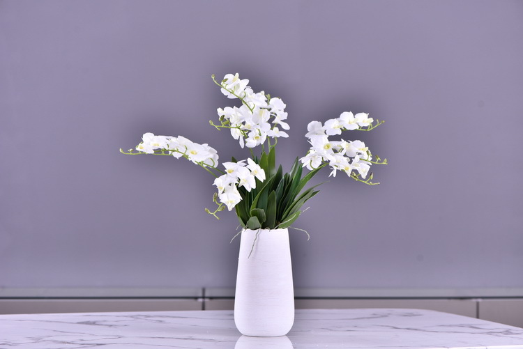 Factory direct sales of high-end artificial dendrobium, wholesale of artificial flowers with leaves, home decoration of Phalaenopsis and Lanjin artificial plants pic 54