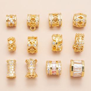 铜镀18K金强保色镶嵌项链扣头珍珠扣手链扣收尾扣diy饰品配件详情13