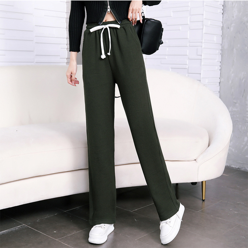Early spring pure cotton fashionable casual set for women, loose, sporty and slimming straight-leg high-waisted wide-leg pants, zipper hooded jacket pic 67