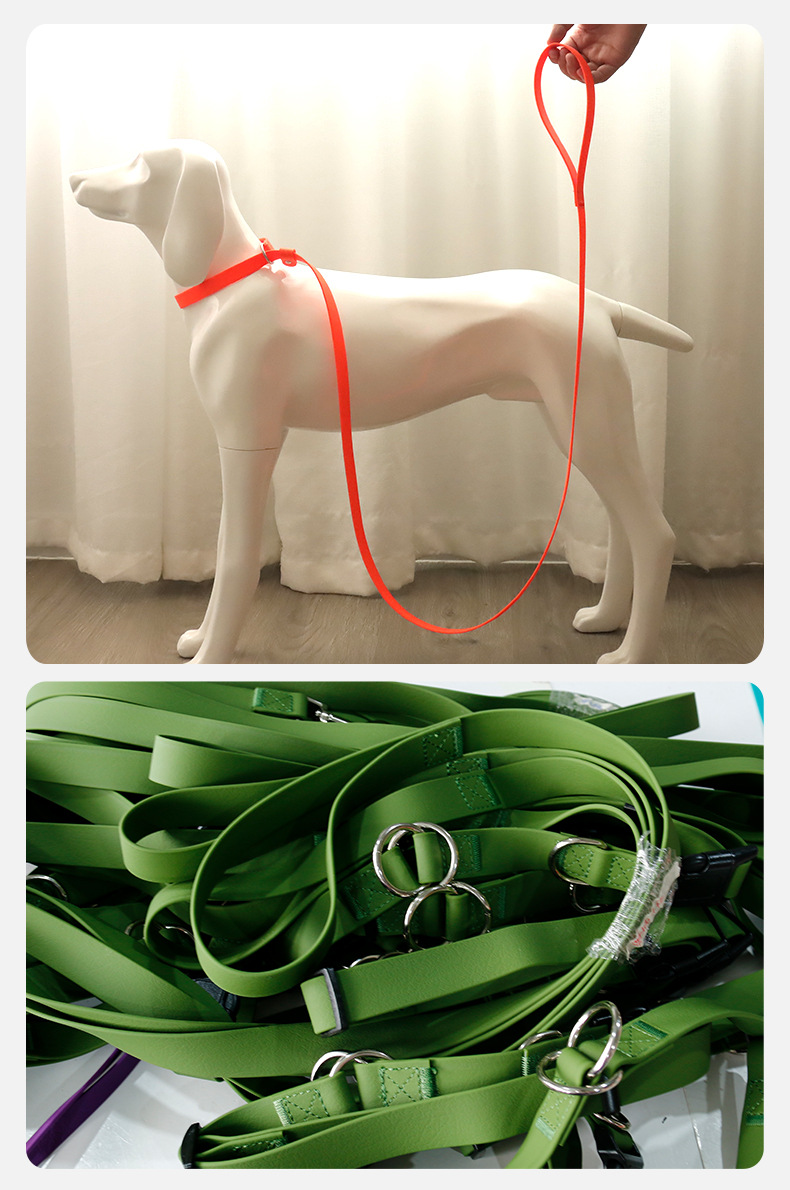 Hot-selling PVC pet supplies, waterproof and stain-resistant P rope and P chain, suffocating dog walking rope, factory direct sales pic 6