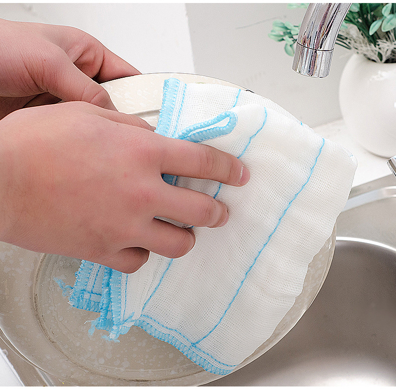 不沾油不易掉毛洗碗巾加厚擦桌碗百洁布吸水洗碗布厨房抹布小毛巾详情15