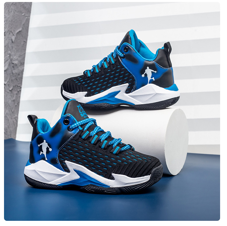 跳跳虎品牌童鞋2022夏季新款男童篮球鞋韩版飞织透气儿童运动鞋子详情19
