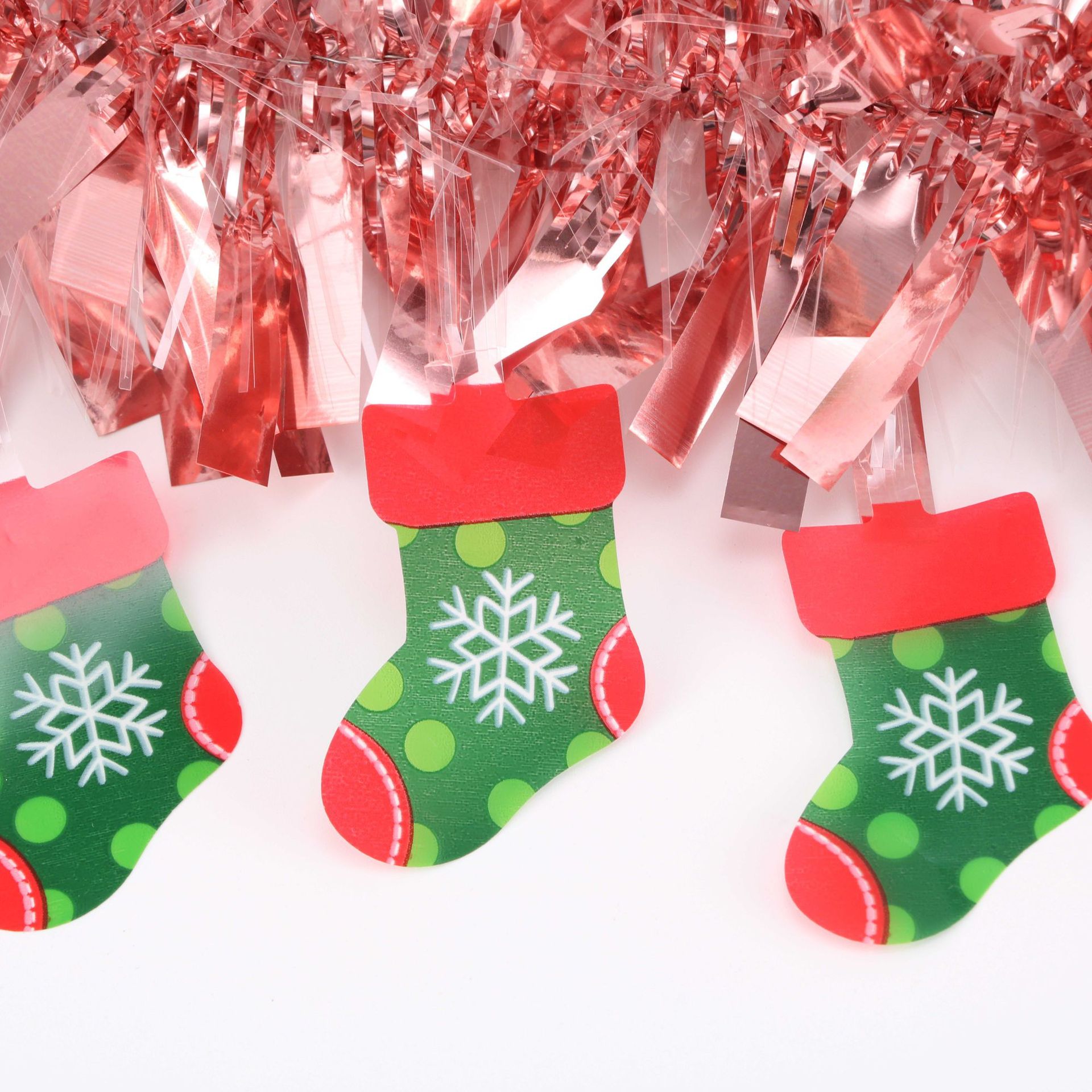 Cross-border Amazon Christmas tree, Christmas decorations, garlands, rattan strips, festival decoration, garlands, colorful strips, wool strips pic 3