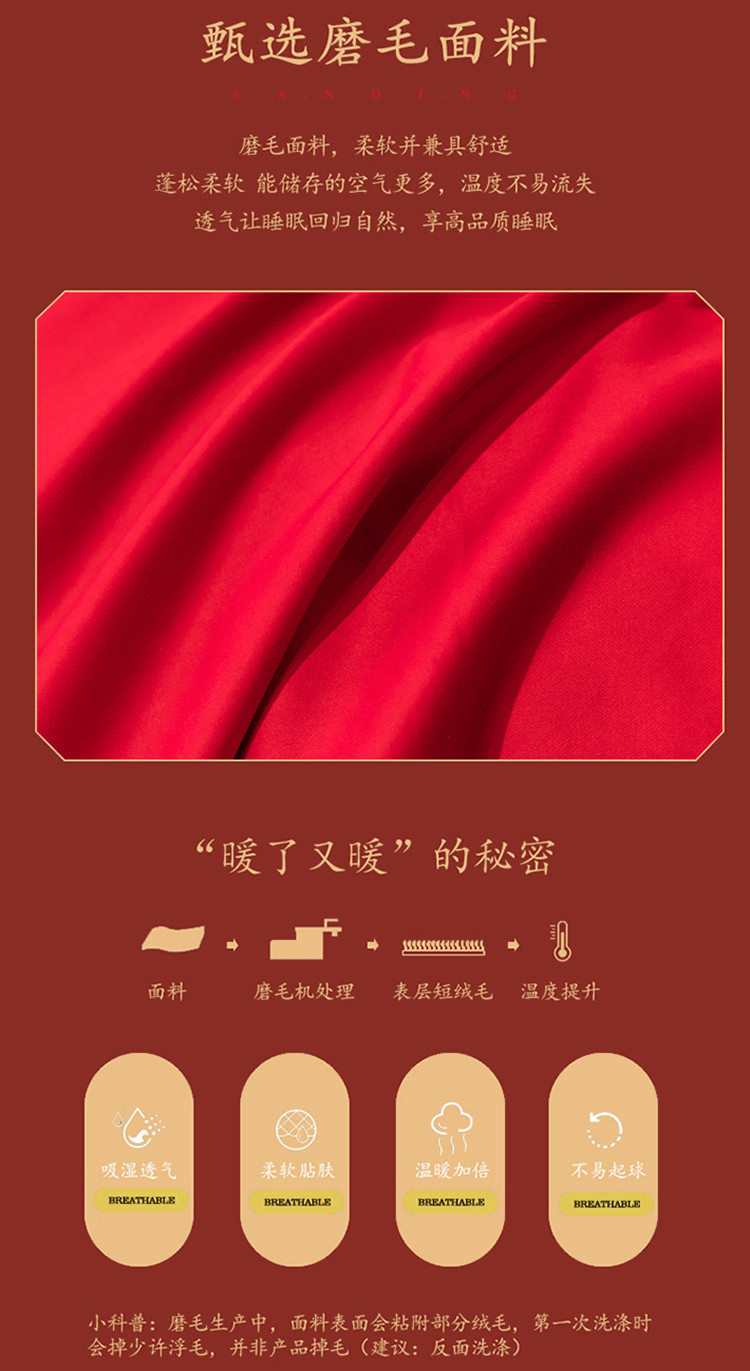 婚庆四件套婚嫁新婚床品刺绣被套红色结婚礼婚房婚床喜庆中式套件详情4