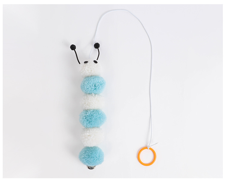 Productos para mascotas productos para mascotas juguetes para gatos cuerda elástica oruga juguete para gatos anillo de colgante oruga de peluche gato desde juguetes de hola pic 8