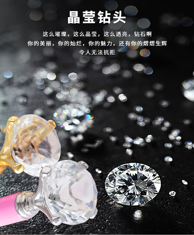 Diamond pens, metal ballpoint pens, large diamond pens, advertising pens, gift pens are in stock and can be printed with logos. Factory wholesale pic 3