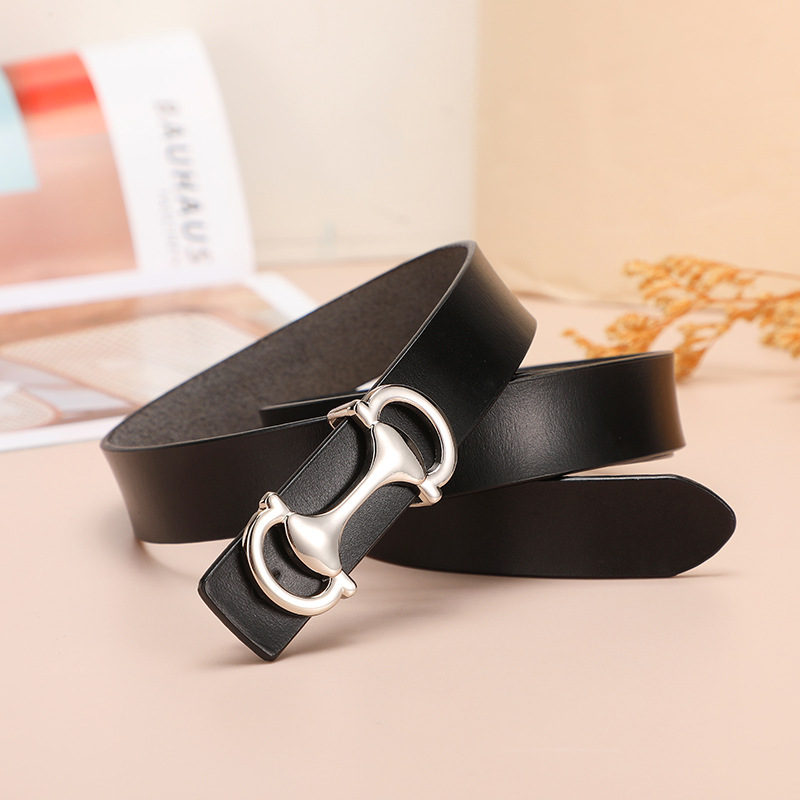 腰带女仿古真皮平滑扣复古时尚腰带女百搭装饰牛仔裤高级皮带女士详情18